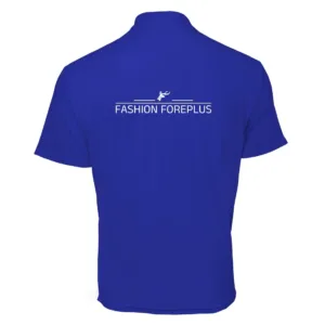 Back view of customizable Royal Blue Polo T-Shirt