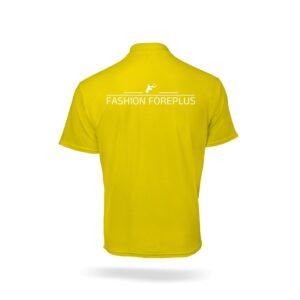 Customized Yellow Polo T-Shirt BACK View – PC Matty Fabric with Logo Placement Option