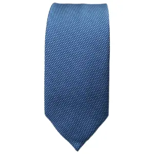 Men's Royal Blue Woven Texture Tie Close-Up View