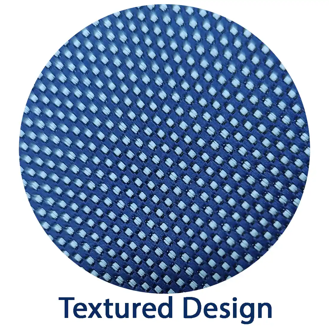 Men's Royal Blue Woven Texture Tie Close-Up View