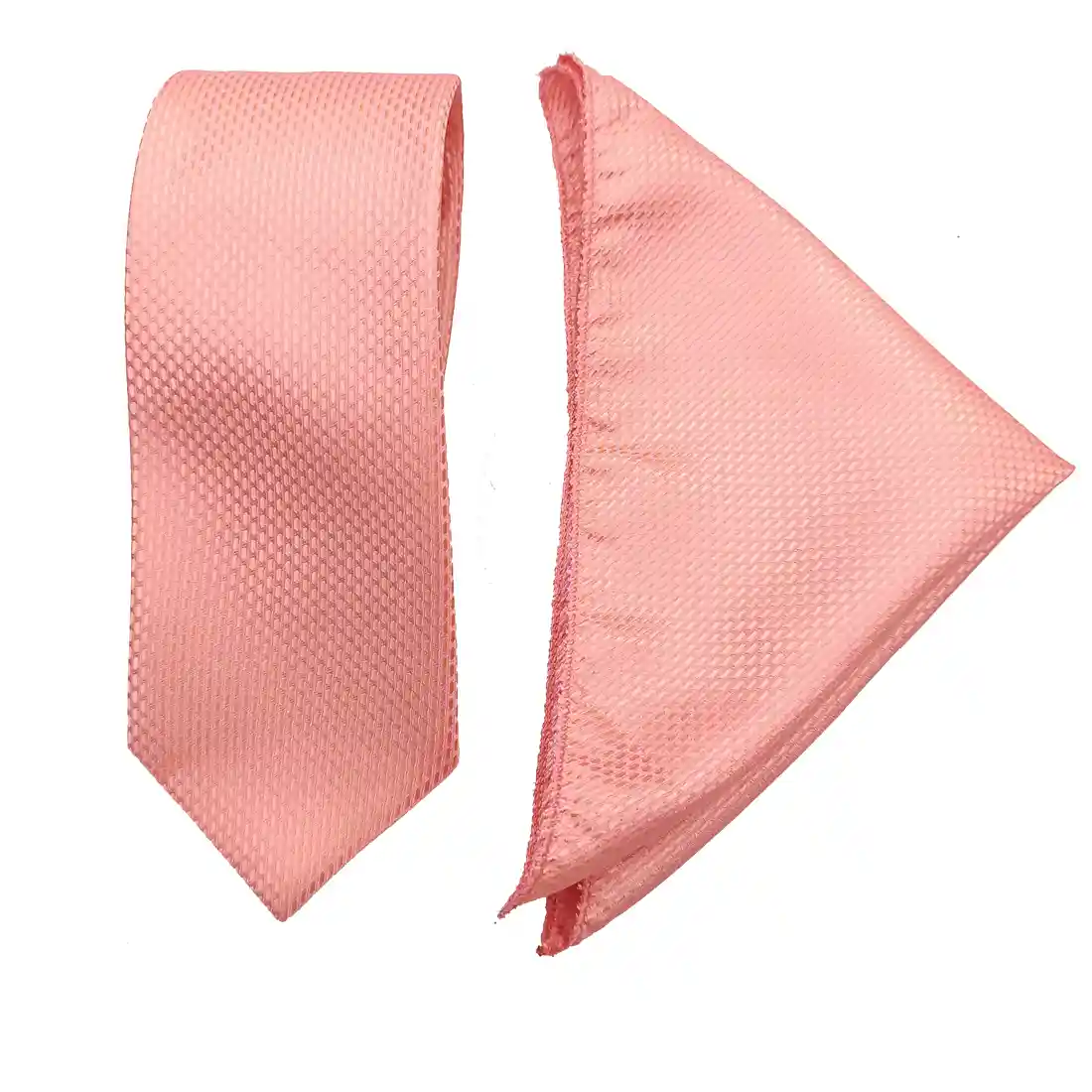 Premium Peach Pink Self Woven Tie for Men