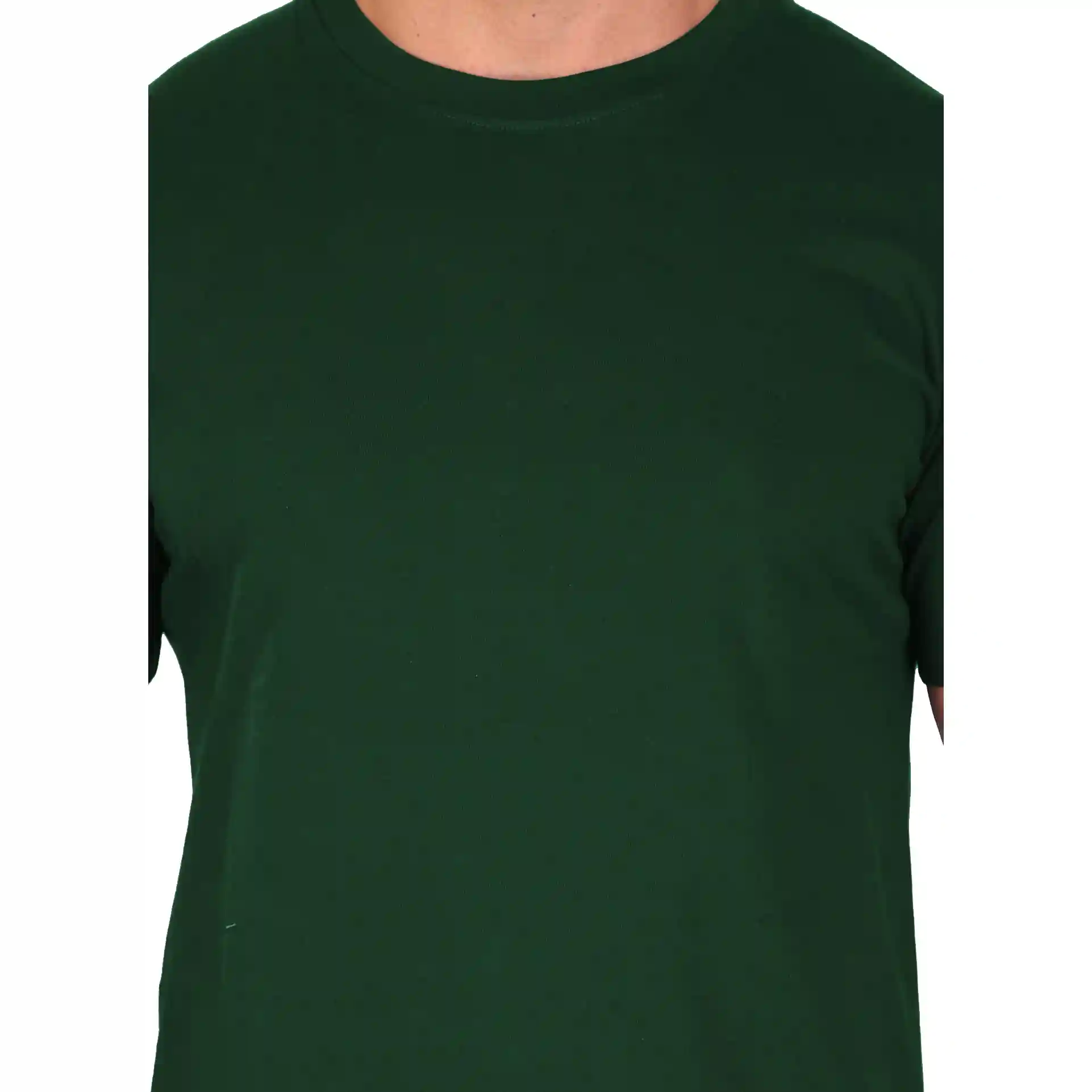 Forest Green Polyester T-Shirt Fabric Close-Up