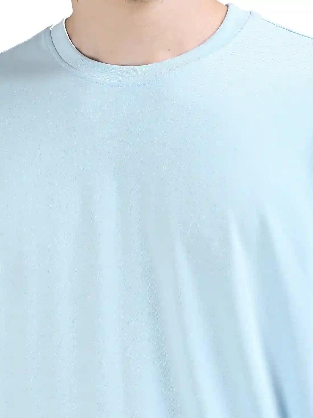 Premium Cotton Sky Blue T-Shirt Fabric Texture